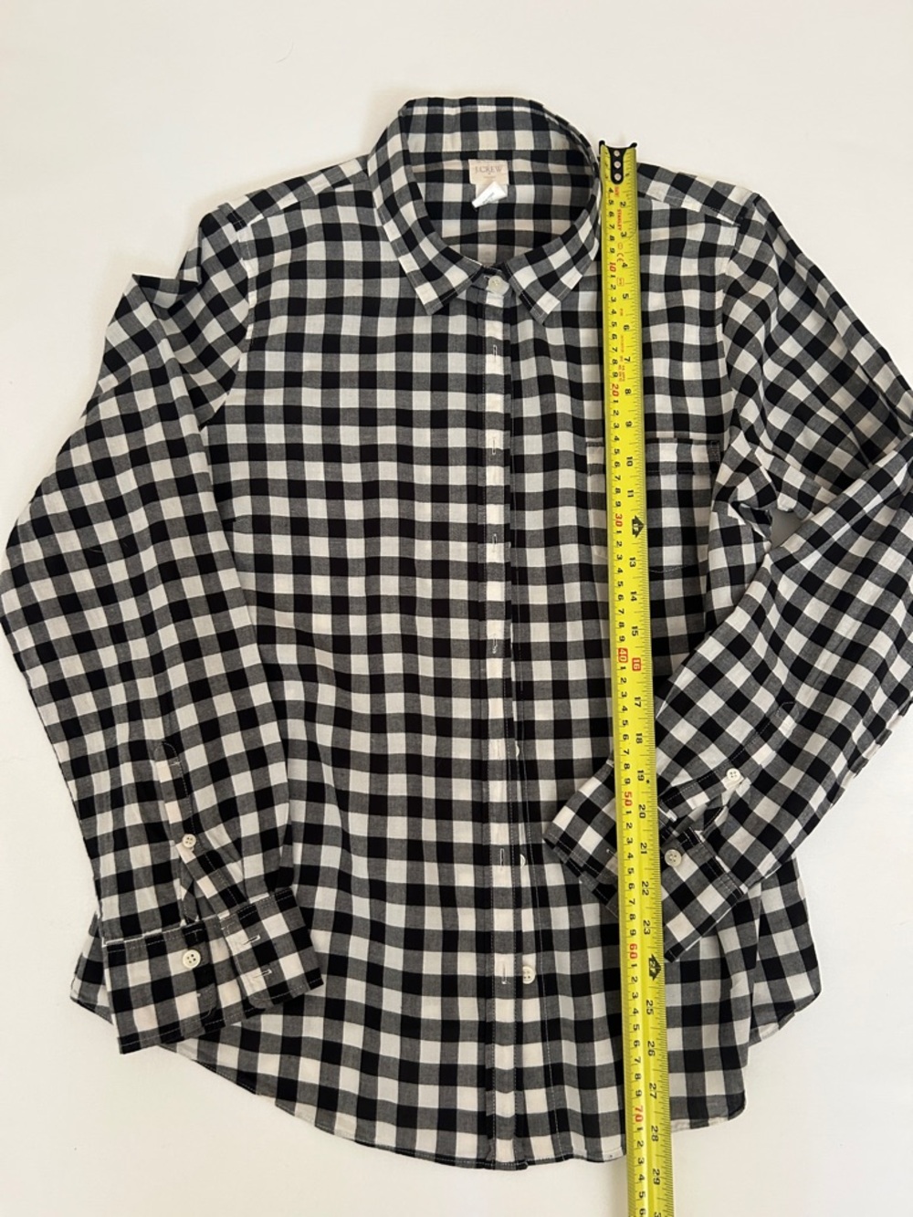 J. Crew Black and White Check Button-Down Shirt - Picture 2 of 6
